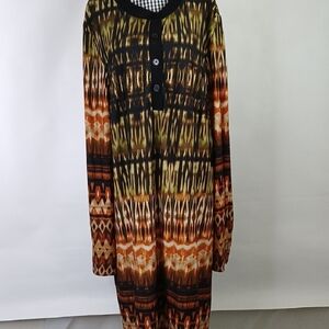 Emma & Michele Stylish Multicolor Long Sleeve Dress